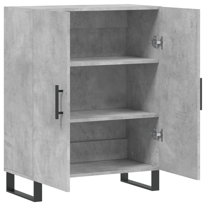 vidaXL betonszürke szerelt fa tálalószekrény 69,5 x 34 x 90 cm
