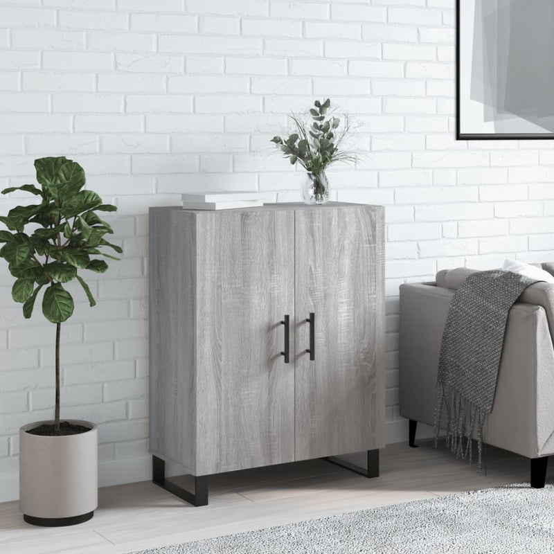 vidaXL szürke sonoma színű szerelt fa tálalószekrény 69,5 x 34 x 90 cm
