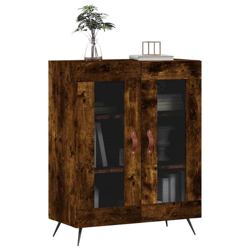 vidaXL füstös tölgy színű szerelt fa tálalószekrény 69,5 x 34 x 90 cm