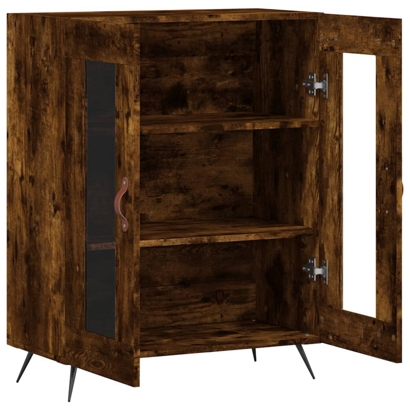 vidaXL füstös tölgy színű szerelt fa tálalószekrény 69,5 x 34 x 90 cm