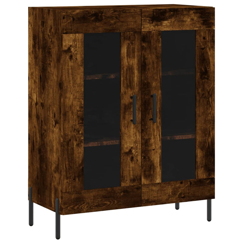 vidaXL füstös tölgy színű szerelt fa tálalószekrény 69,5 x 34 x 90 cm