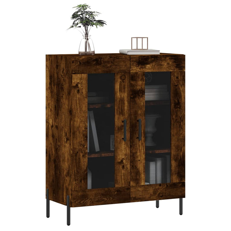 vidaXL füstös tölgy színű szerelt fa tálalószekrény 69,5 x 34 x 90 cm