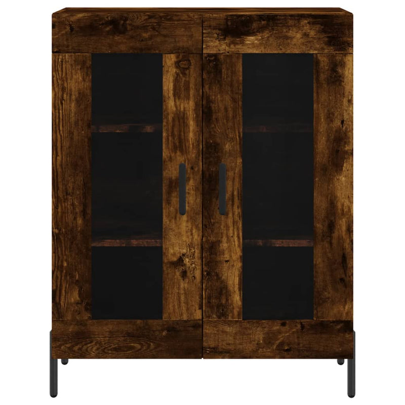 vidaXL füstös tölgy színű szerelt fa tálalószekrény 69,5 x 34 x 90 cm