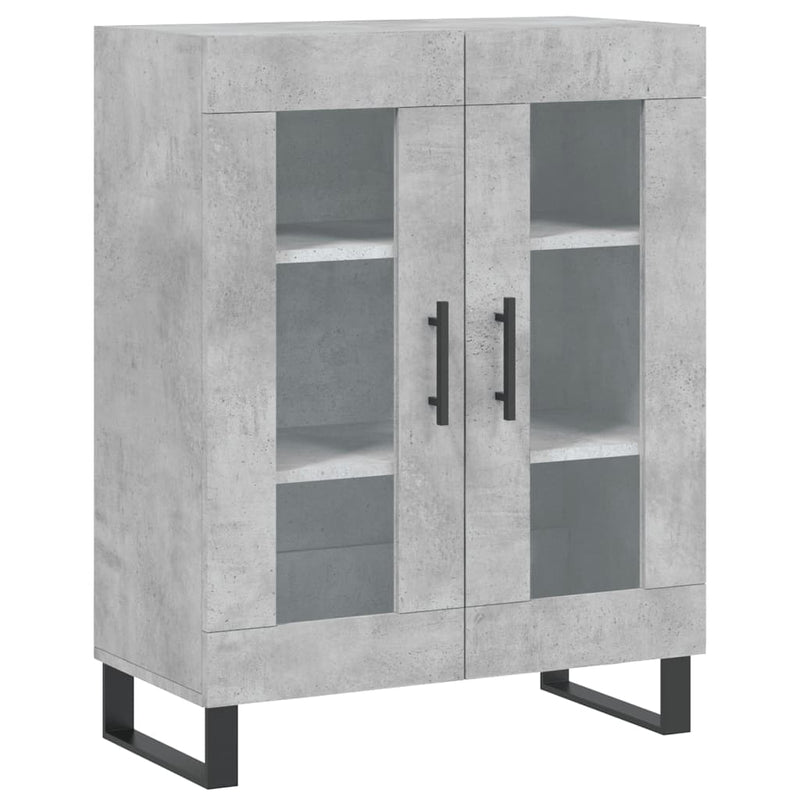 vidaXL betonszürke szerelt fa tálalószekrény 69,5 x 34 x 90 cm