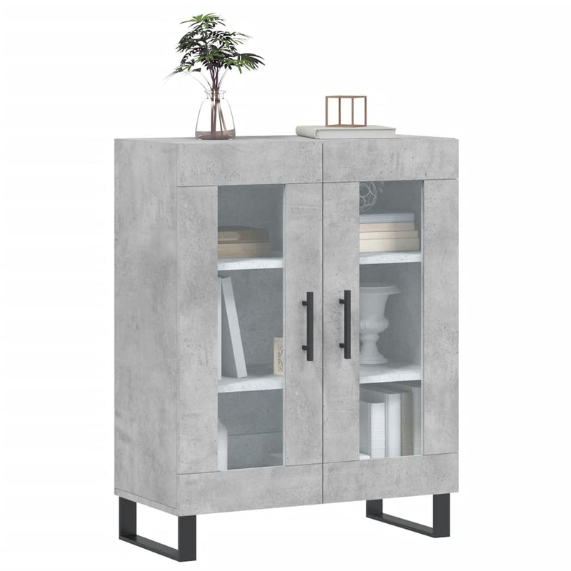 vidaXL betonszürke szerelt fa tálalószekrény 69,5 x 34 x 90 cm