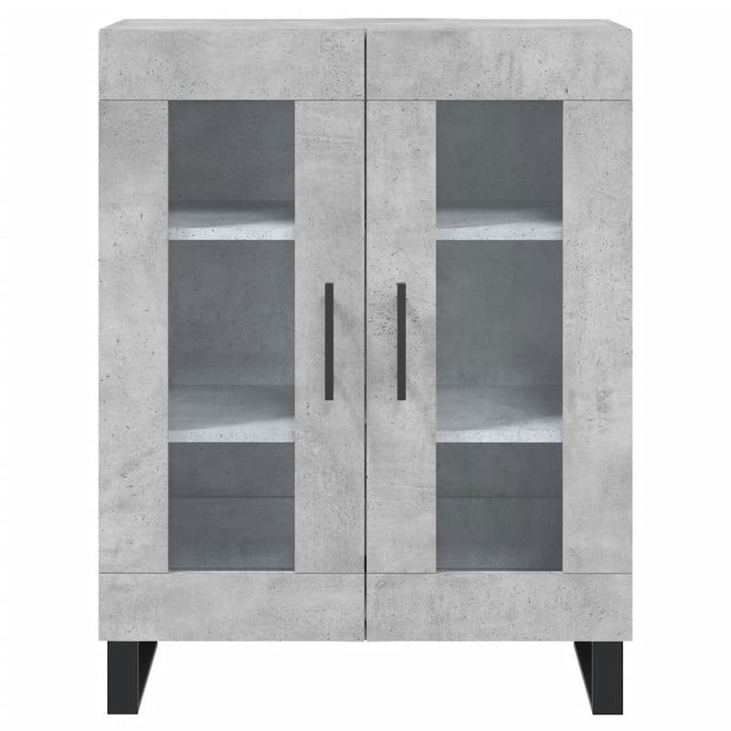 vidaXL betonszürke szerelt fa tálalószekrény 69,5 x 34 x 90 cm