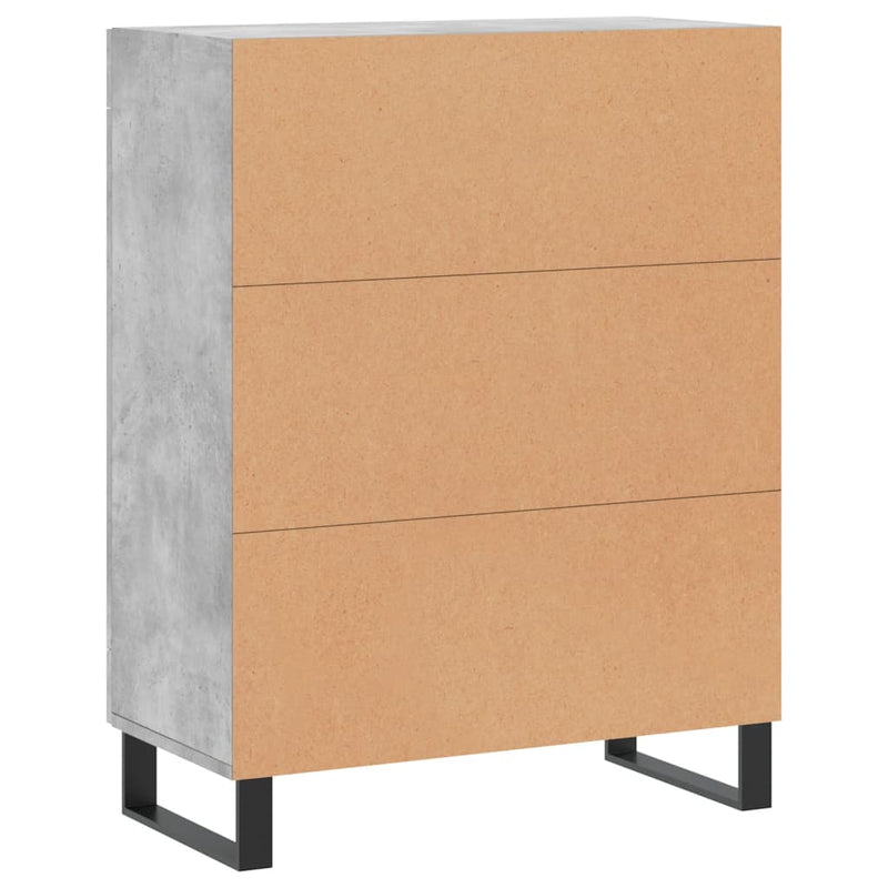 vidaXL betonszürke szerelt fa tálalószekrény 69,5 x 34 x 90 cm