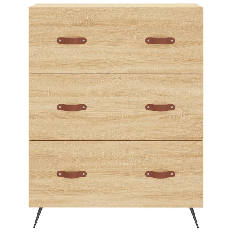 vidaXL sonoma tölgyszínű szerelt fa komód 69,5 x 34 x 90 cm