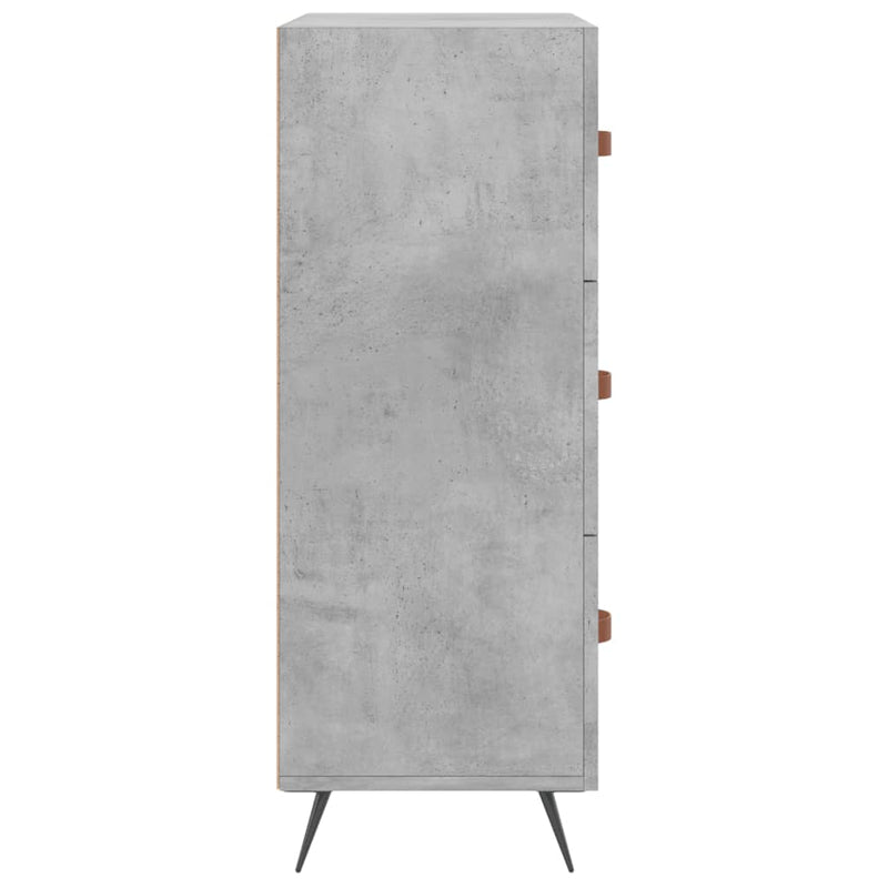 vidaXL betonszürke szerelt fa komód 69,5 x 34 x 90 cm