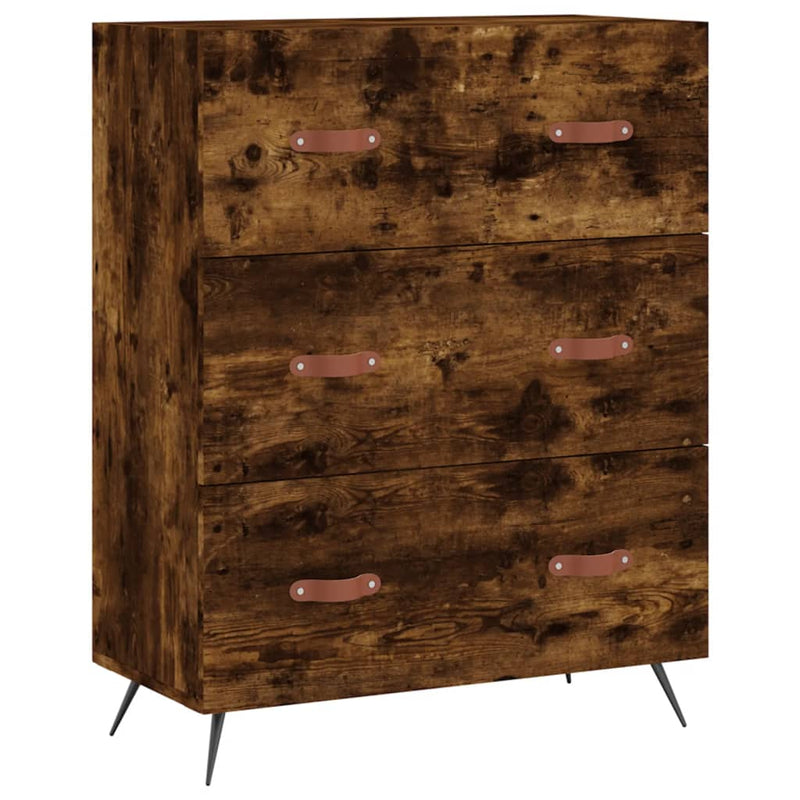 vidaXL füstös tölgy színű szerelt fa komód 69,5 x 34 x 90 cm