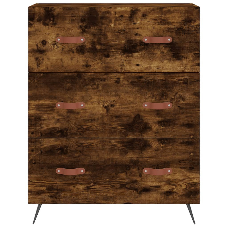 vidaXL füstös tölgy színű szerelt fa komód 69,5 x 34 x 90 cm