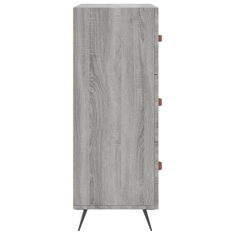 vidaXL szürke sonoma színű szerelt fa komód 69,5 x 34 x 90 cm