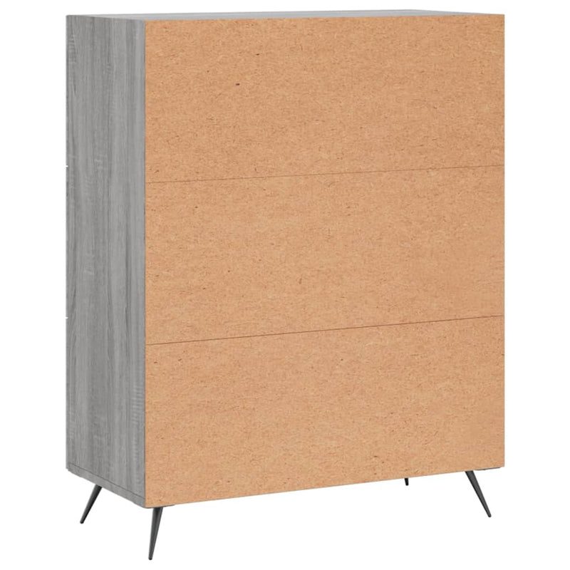 vidaXL szürke sonoma színű szerelt fa komód 69,5 x 34 x 90 cm
