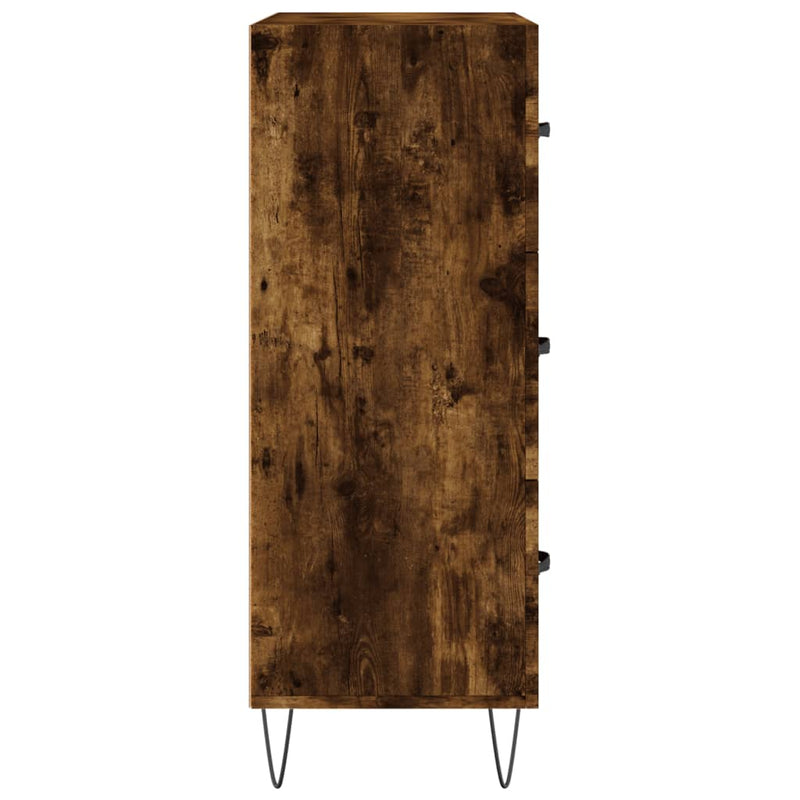 vidaXL füstös tölgy színű szerelt fa tálalószekrény 69,5 x 34 x 90 cm