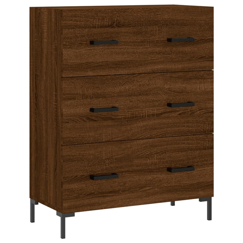 vidaXL barna tölgy színű szerelt fa tálalószekrény 69,5 x 34 x 90 cm