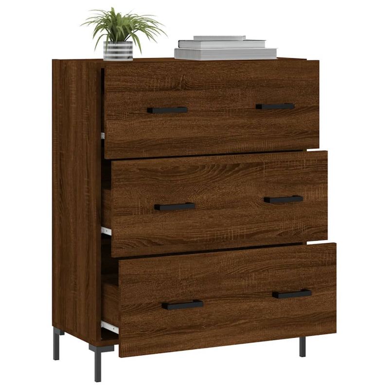 vidaXL barna tölgy színű szerelt fa tálalószekrény 69,5 x 34 x 90 cm
