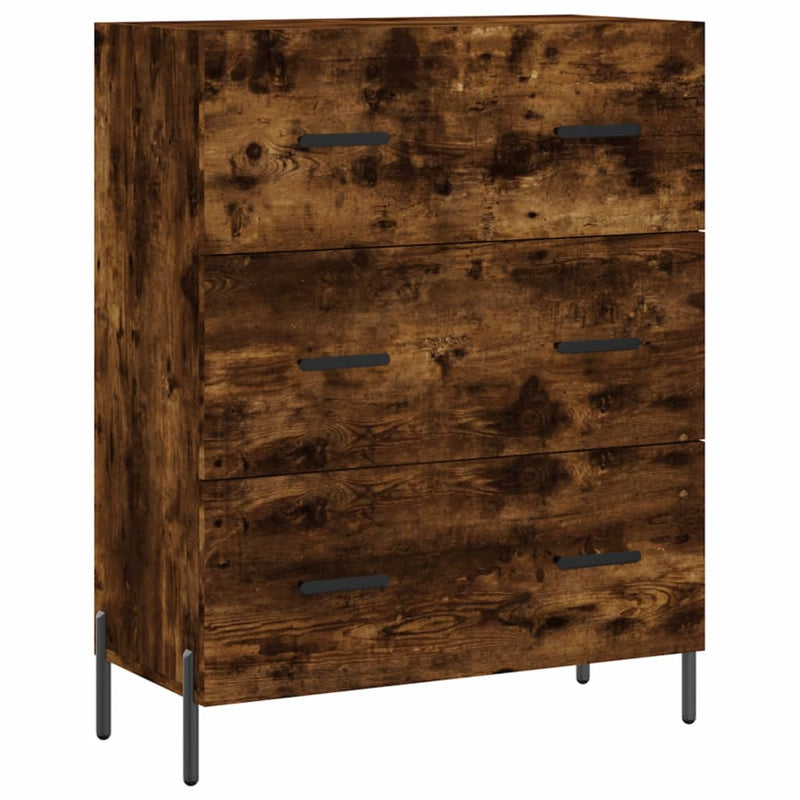 vidaXL füstös tölgy színű szerelt fa tálalószekrény 69,5 x 34 x 90 cm