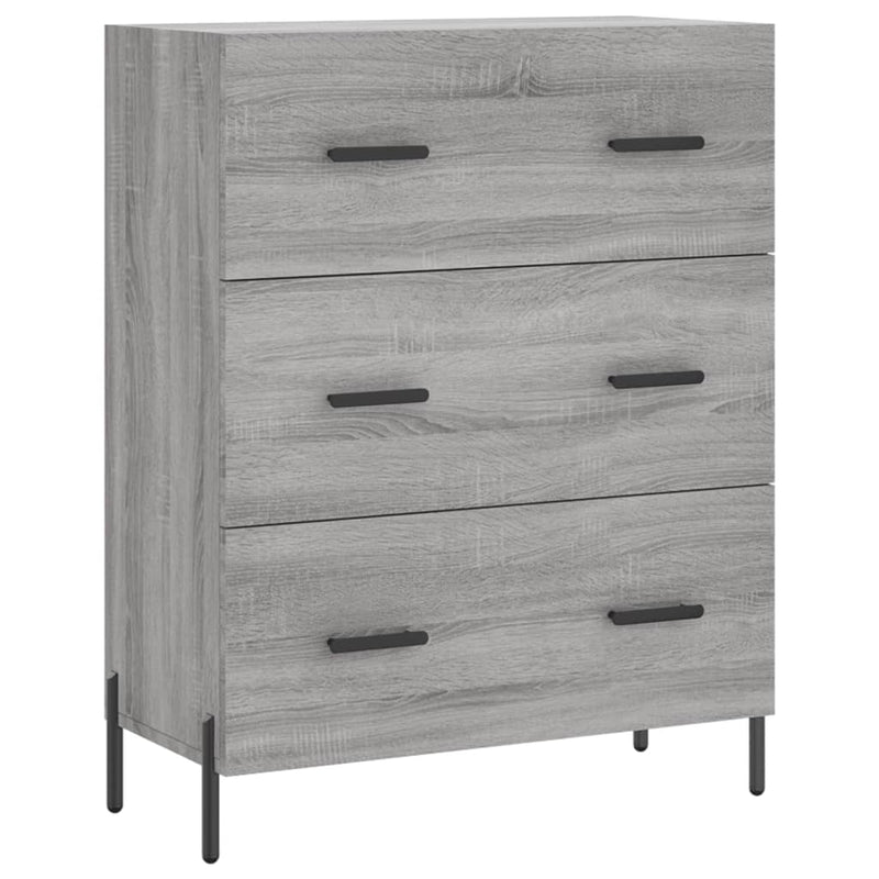 vidaXL szürke sonoma színű szerelt fa tálalószekrény 69,5 x 34 x 90 cm