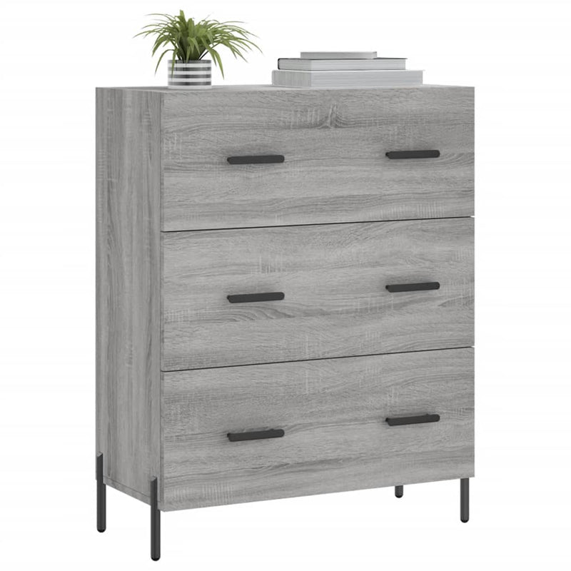 vidaXL szürke sonoma színű szerelt fa tálalószekrény 69,5 x 34 x 90 cm