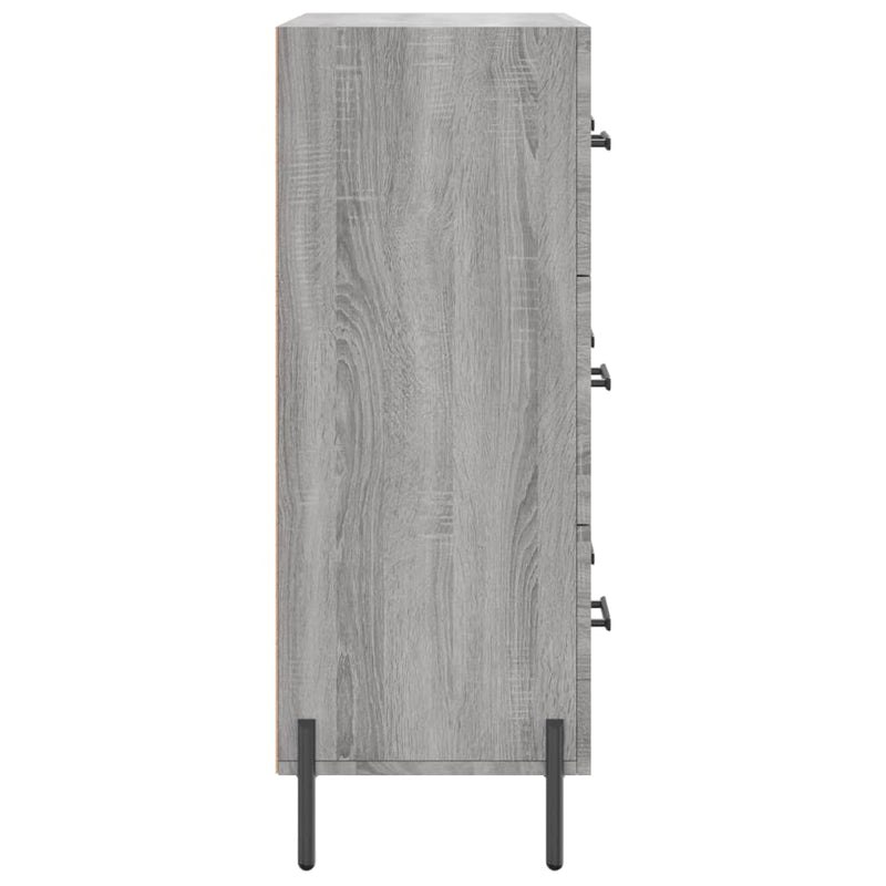 vidaXL szürke sonoma színű szerelt fa tálalószekrény 69,5 x 34 x 90 cm