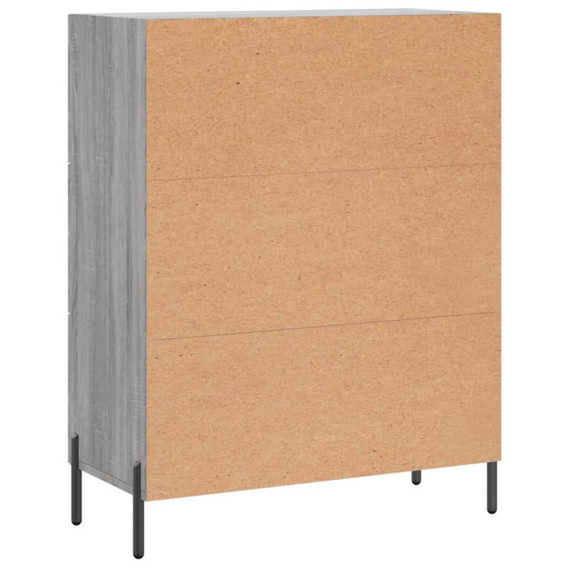 vidaXL szürke sonoma színű szerelt fa tálalószekrény 69,5 x 34 x 90 cm