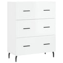 vidaXL magasfényű fehér szerelt fa tálalószekrény 69,5 x 34 x 90 cm