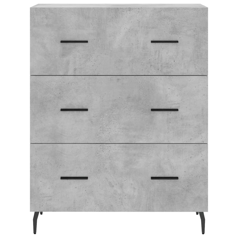 vidaXL betonszürke szerelt fa tálalószekrény 69,5 x 34 x 90 cm