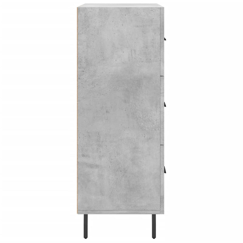 vidaXL betonszürke szerelt fa tálalószekrény 69,5 x 34 x 90 cm