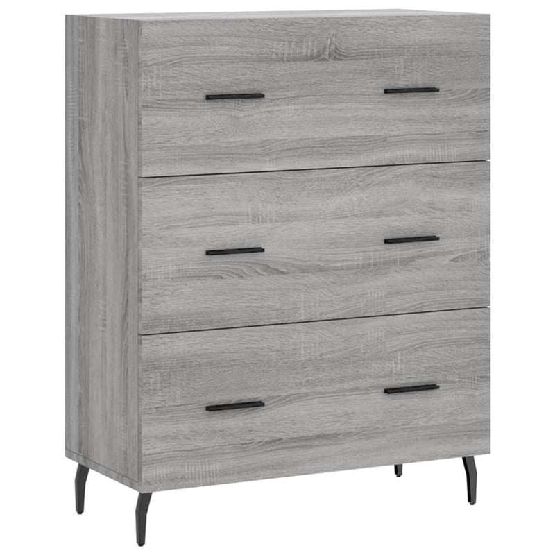 vidaXL szürke sonoma színű szerelt fa tálalószekrény 69,5 x 34 x 90 cm