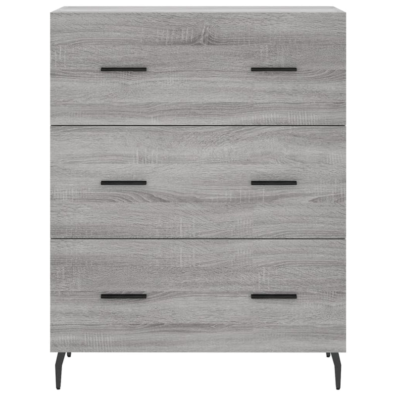 vidaXL szürke sonoma színű szerelt fa tálalószekrény 69,5 x 34 x 90 cm