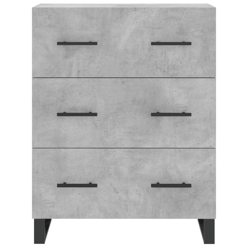 vidaXL betonszürke szerelt fa tálalószekrény 69,5 x 34 x 90 cm