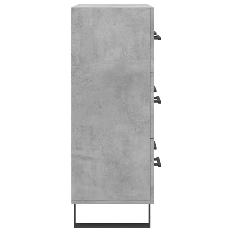 vidaXL betonszürke szerelt fa tálalószekrény 69,5 x 34 x 90 cm