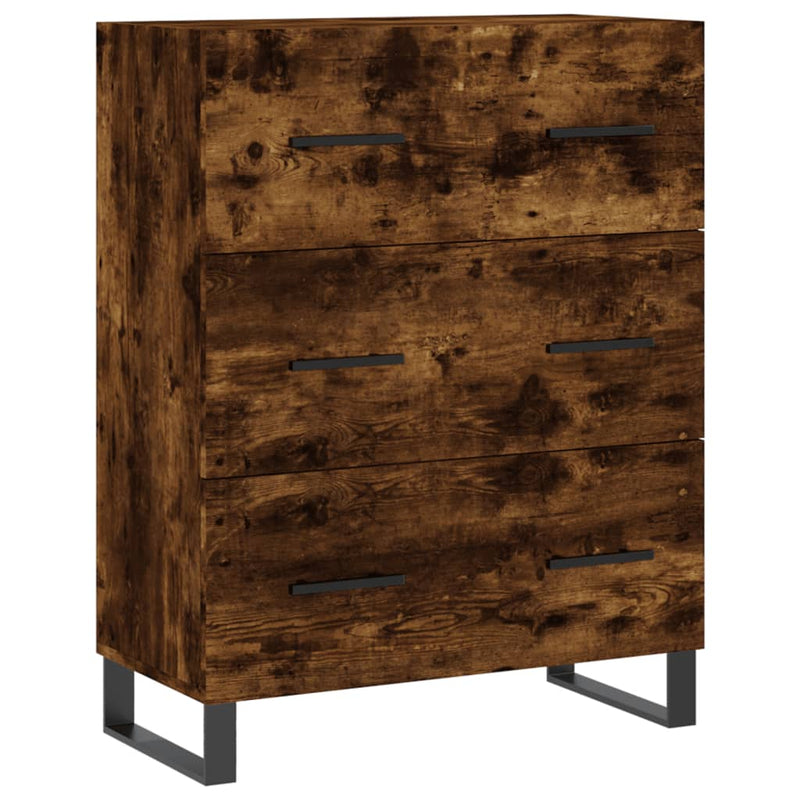 vidaXL füstös tölgy színű szerelt fa tálalószekrény 69,5 x 34 x 90 cm