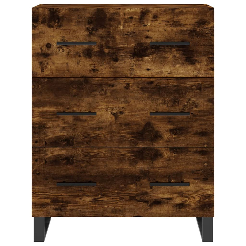 vidaXL füstös tölgy színű szerelt fa tálalószekrény 69,5 x 34 x 90 cm