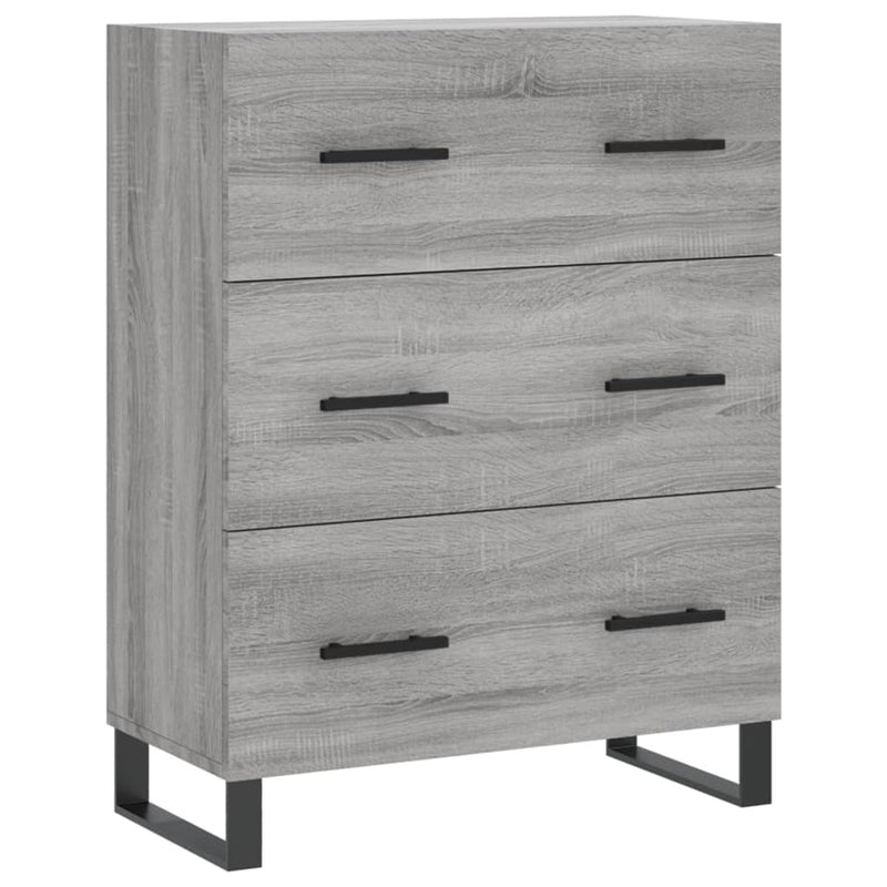 vidaXL szürke sonoma színű szerelt fa tálalószekrény 69,5 x 34 x 90 cm