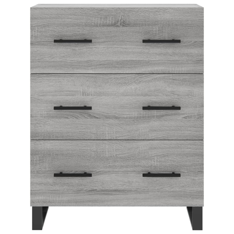 vidaXL szürke sonoma színű szerelt fa tálalószekrény 69,5 x 34 x 90 cm