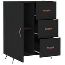 vidaXL fekete szerelt fa tálalószekrény 69,5 x 34 x 90 cm