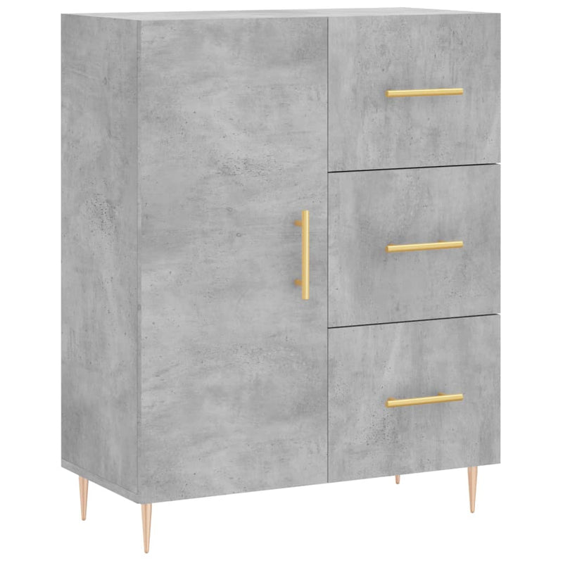 vidaXL betonszürke szerelt fa tálalószekrény 69,5 x 34 x 90 cm