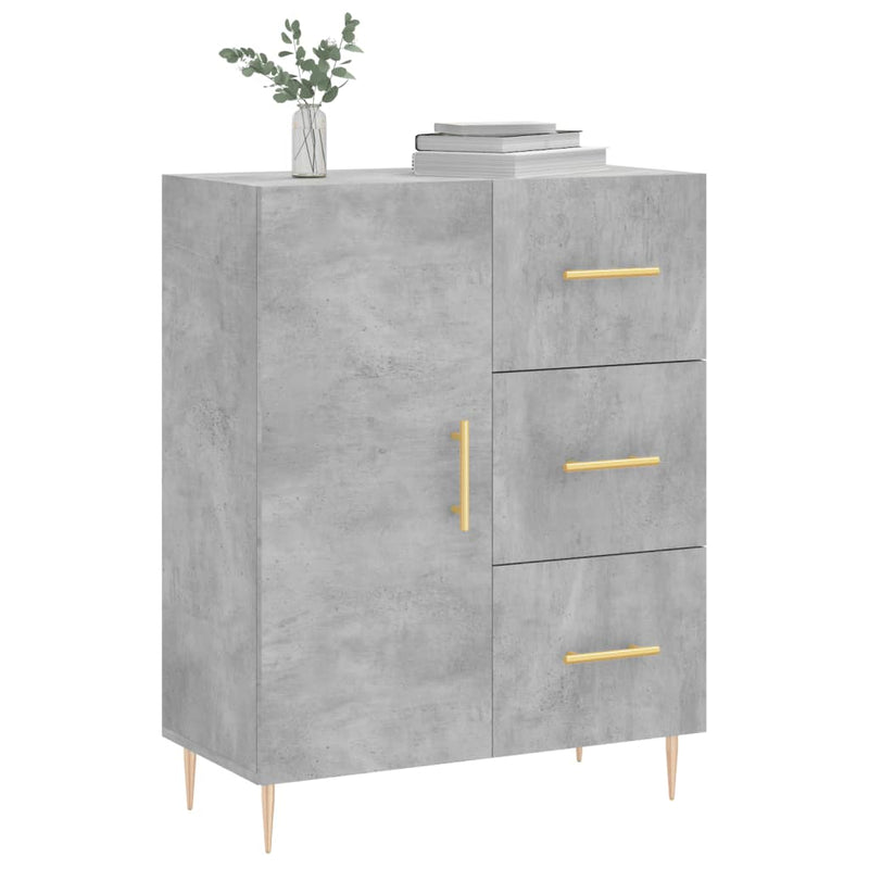 vidaXL betonszürke szerelt fa tálalószekrény 69,5 x 34 x 90 cm