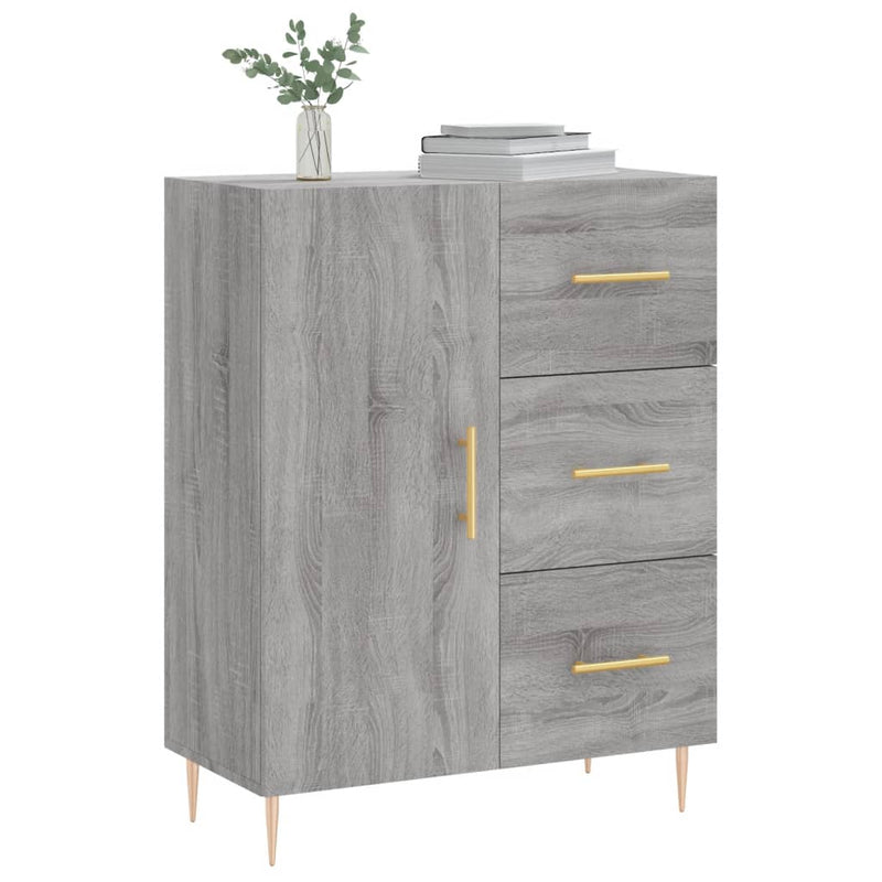 vidaXL szürke sonoma színű szerelt fa tálalószekrény 69,5 x 34 x 90 cm