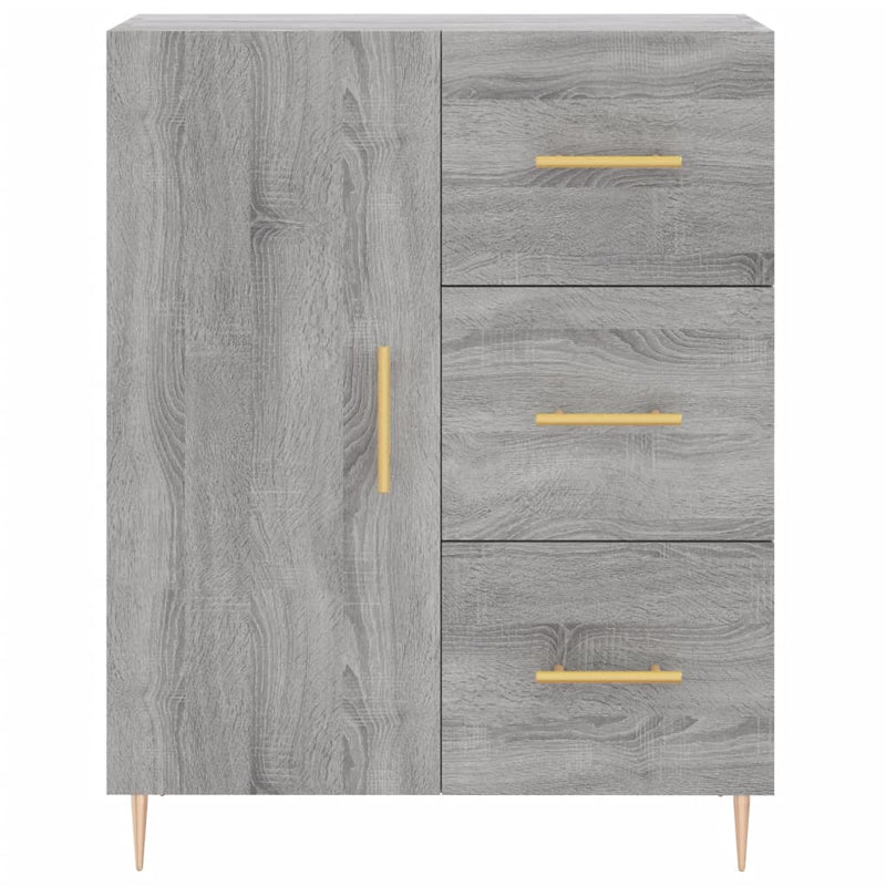 vidaXL szürke sonoma színű szerelt fa tálalószekrény 69,5 x 34 x 90 cm