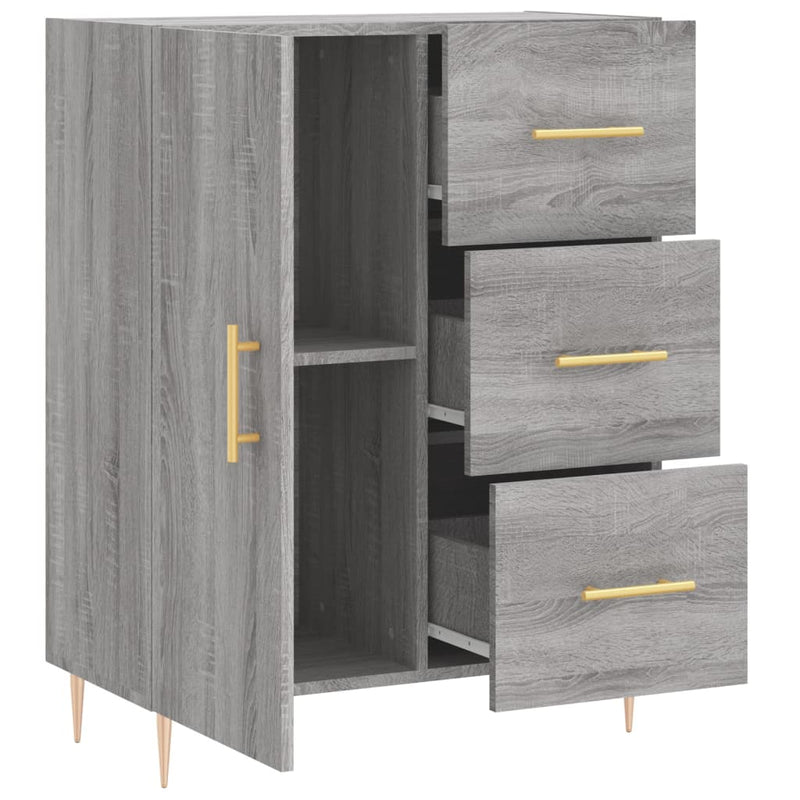 vidaXL szürke sonoma színű szerelt fa tálalószekrény 69,5 x 34 x 90 cm