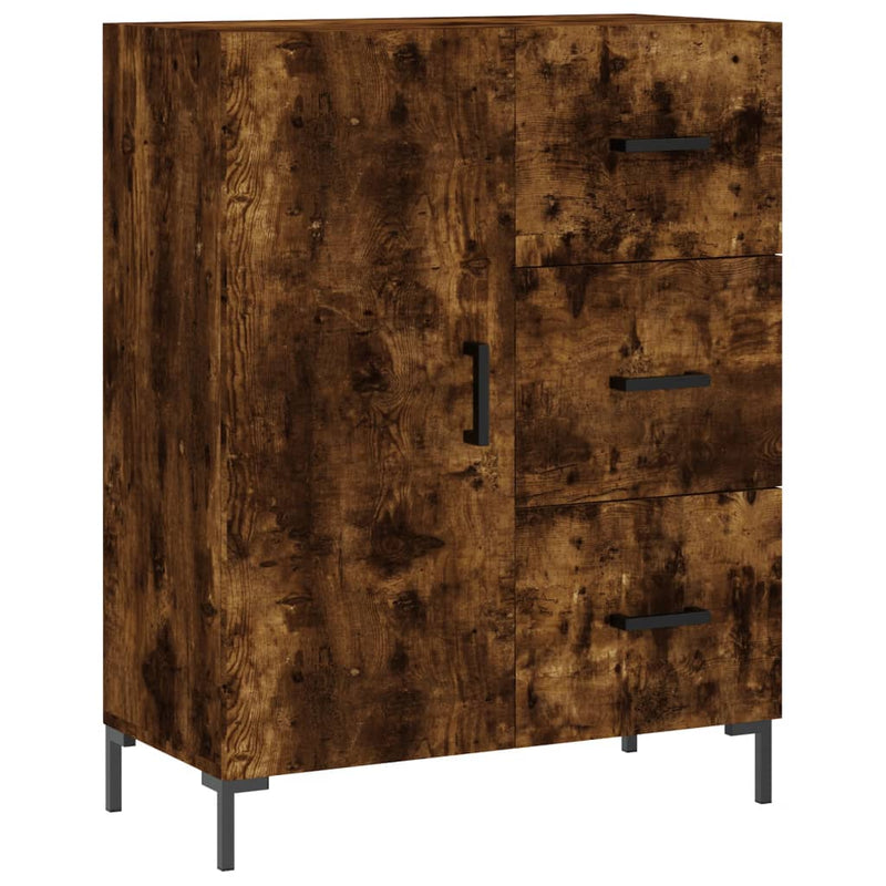 vidaXL füstös tölgy színű szerelt fa tálalószekrény 69,5 x 34 x 90 cm