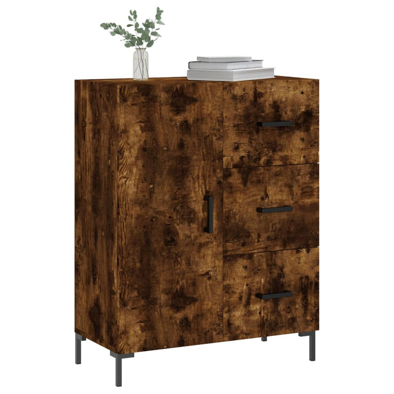 vidaXL füstös tölgy színű szerelt fa tálalószekrény 69,5 x 34 x 90 cm