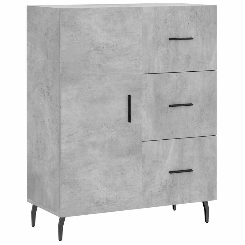 vidaXL betonszürke szerelt fa tálalószekrény 69,5 x 34 x 90 cm