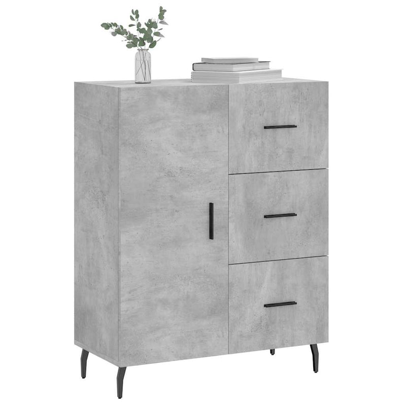 vidaXL betonszürke szerelt fa tálalószekrény 69,5 x 34 x 90 cm