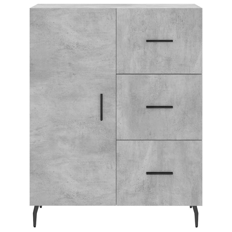 vidaXL betonszürke szerelt fa tálalószekrény 69,5 x 34 x 90 cm