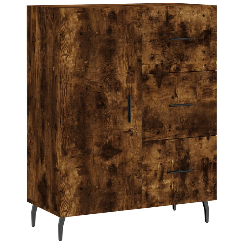 vidaXL füstös tölgy színű szerelt fa tálalószekrény 69,5 x 34 x 90 cm