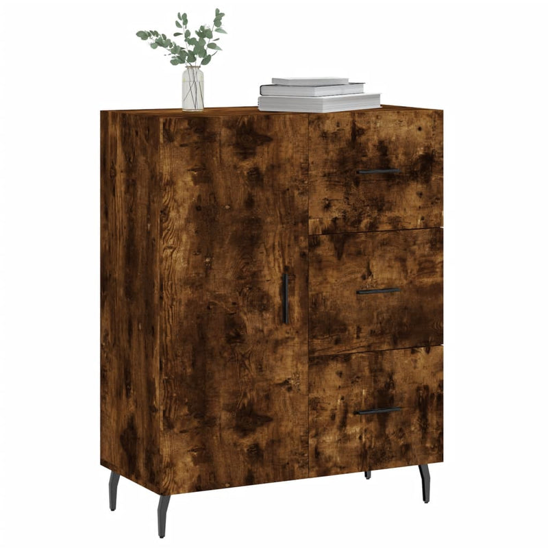 vidaXL füstös tölgy színű szerelt fa tálalószekrény 69,5 x 34 x 90 cm