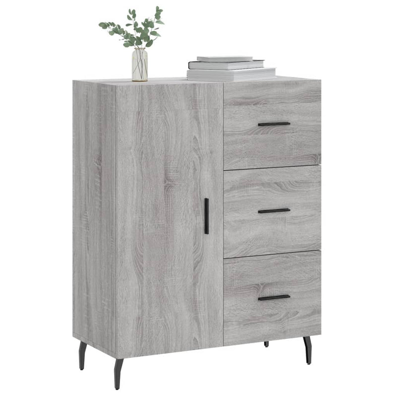 vidaXL szürke sonoma színű szerelt fa tálalószekrény 69,5 x 34 x 90 cm